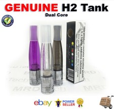 Genuine GS H2S H2 DUAL CORE Atomizer E CIG Vape clearomizer dual coil ecig tank