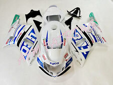 White Blue tyco ABS Injection Bodywork Fairing Kit for GSXR600/750 2001-2003