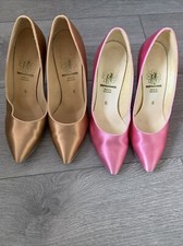 Supadance Size 5 Dance Shoes Two Pairs Bronze And Pink Satin. Used