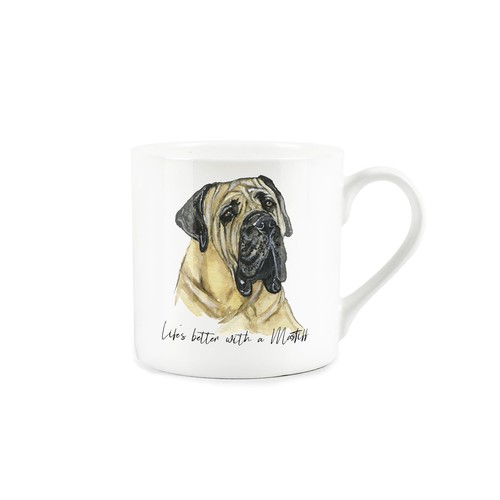 Mastiff mug bone china - mastiff,