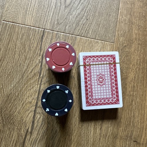 Unopened red black poker chips - unopened,