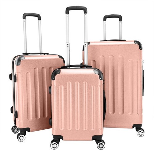 Pcs suitcase lightweight abs - 3,