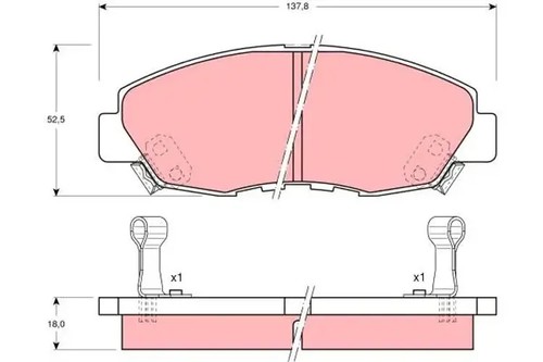 Brake pads gdb894 - trw, for