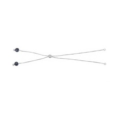 925 Sterling Silver Slider Bracelet With Bharat Blue Sapphire 5mm Beads &Rope 1 