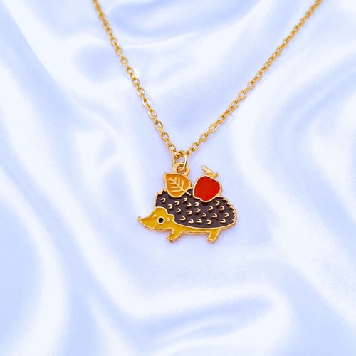 Hedgehog necklace stainless - hedgehog,