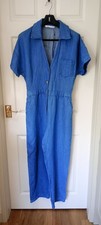 Zara Cotton/Linen Denim Jumpsuit Size L New Without Tags