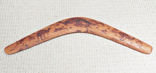 Vintage boomerang wooden - vintage,