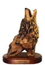 Vintage "Primal Song" Wolf Sculpture Sgd Randall Reading #620 Mill Creek Studios