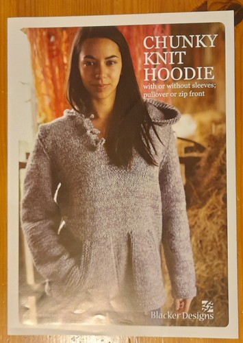 Chunky knit hoodie with or - chunky,