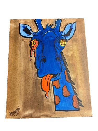 Glow dark pop art giraffe - in,