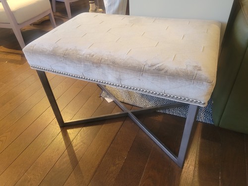 Gray velvet jersey - gray, bench