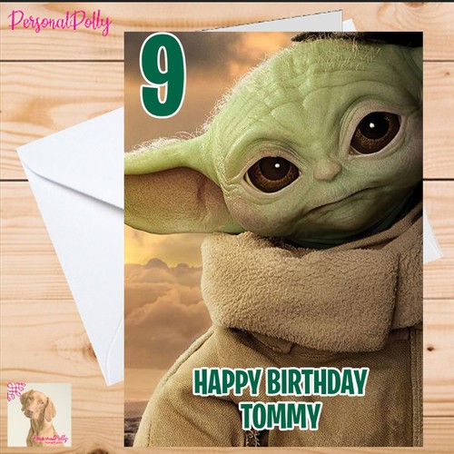 Personalised yoda card - yoda,