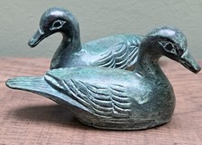 2 x brass or bronze duck