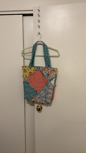 Quilted tote bag floral - quilted,