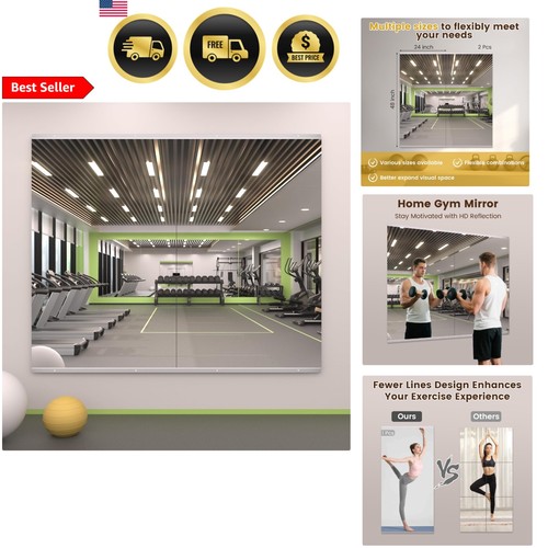 Home gym mirror large 48x24 - gym,