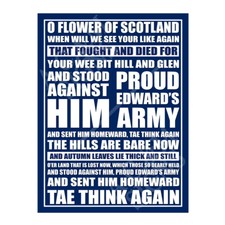 Metal Sign Plaque Scotland Rugby Song Man Cave Home Bar Garage Shed Gift 7090