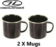 2 X Highlander Enamel Mug
