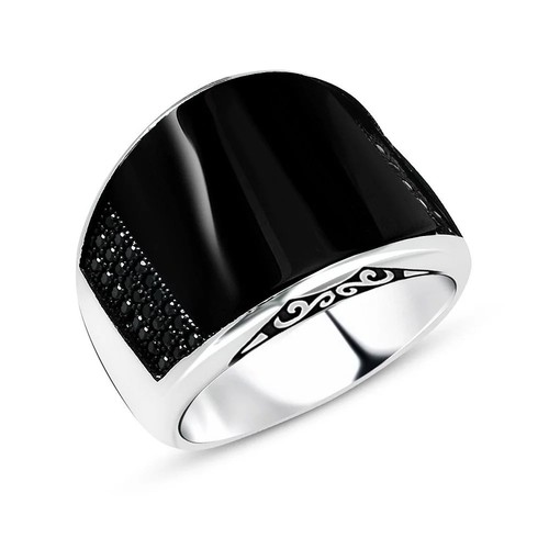 Onyx stone 925 - men, silver