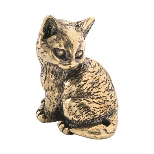 Brass cat figurine for home - for,