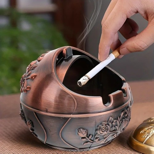 Vintage metal ashtray - vintage,
