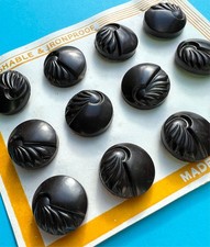 12 Vintage 1940s Dark Bakelite