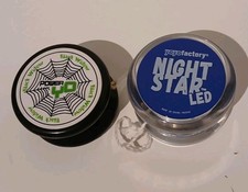 2x Yo-Yos Power-Yo FX7 Black Widow & YoyoFactory NightStar LED Light-up Glow Toy