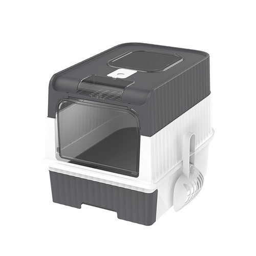 Cat hooded litter tray with - hooded,