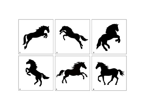 Horse stencils reusable - -,