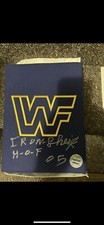 WWE WWF Wrestling Signed Turnbuckle Iron Sheikh With COA