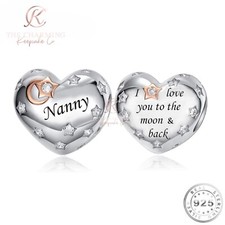 Nanny Heart Charm Genuine 925