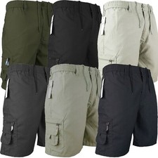 MENS SHORTS CARGO COMBAT BOTTOMS WORK ELASTICATED CARGO D-PROJECT