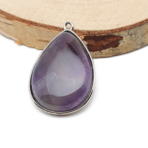 Necklace amethyst pendant - amethyst,