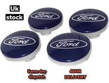 FORD FOCUS FIESTA KA CENTRE CAPS BLUE X4 54MM NEW UK STOCK FAST POST