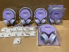 Job Lot Wholesale Claire’s, Snowflake Bling Headphones Blue / In Ear X 18 Lot