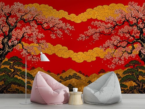 Red cherry blossom - cherry,
