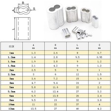 Wire Rope Ferrules Clamp Sleeves Crimping Aluminium For Wire Rope 1mm-20mm