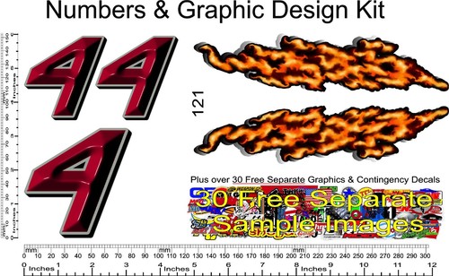 Vinyl decal 10th scale - r/c, 1/10th