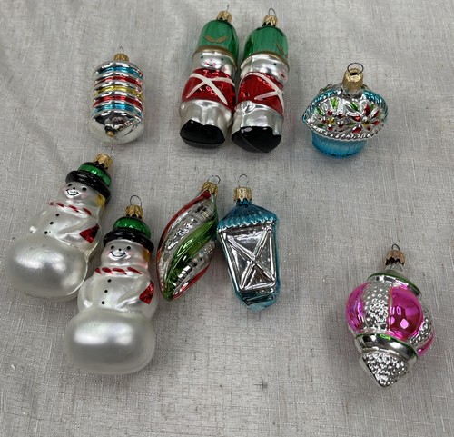 Lot vtg glass blown - lot, 9