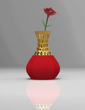 Textured vase with voronoi - textured,