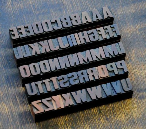 Alphabet mm letterpress - a-z,