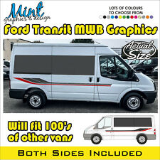 MWB FORD TRANSIT MK7 COMPATIBLE CAMPER STRIPES GRAPHICS DECALS ANY COLOUR ST 028