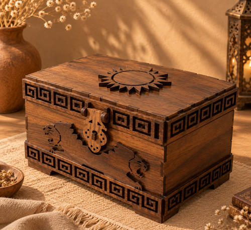 Handmade wooden storage box - handmade,