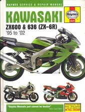 KAWASAKI ZX-6R,ZX6R,ZX636,ZX600 F,G,H,J,HAYNES MANUAL 1995-2002 "HARDBACK"
