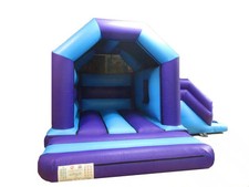 Blue And Purple Bouncy Castle