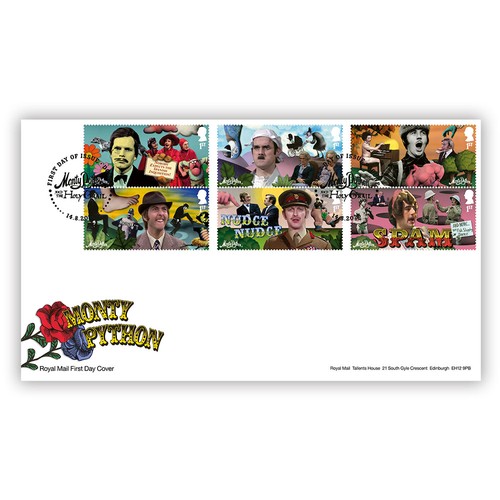 Monty python stamp souvenir - python,