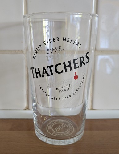 Unused thatchers cider pint - thatchers,
