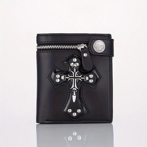 Punk skull cross wallet - skull,