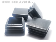 40x40mm Square Plastic Black Blanking End Caps Tube  Inserts Plug