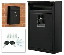 Black Large Letter Box Post