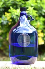 Glass bottle liters blue - 5,